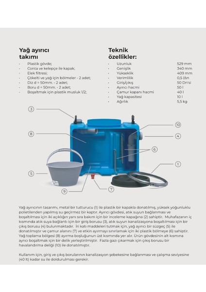 Yagayırıcı Separator Gspe 0,5