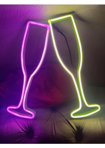 Neon Led Işıklı 2 Li Kokteyl modelleri