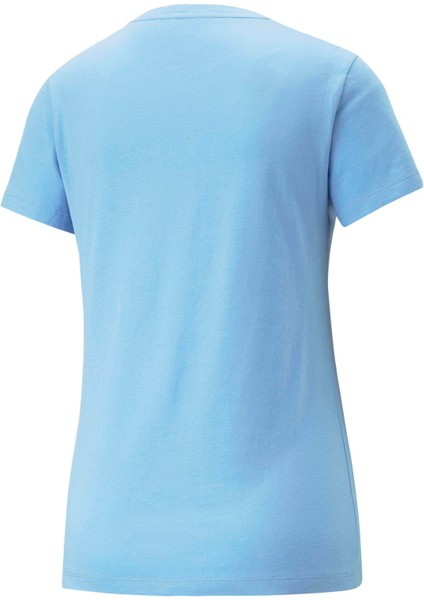 Kadın Mavi Puma Ess V-Neck Tee Mavi Kadın T-Shirt