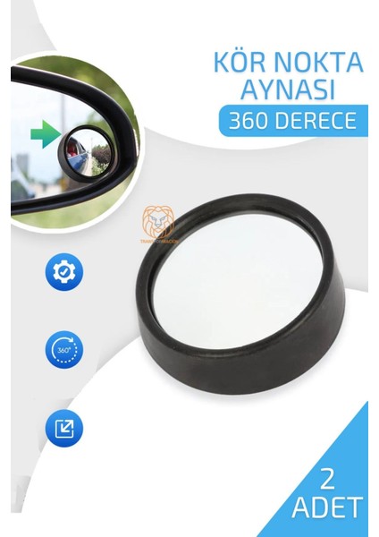 Araç Kör Nokta Aynası Dönerli 360 D 2 Adet 720814