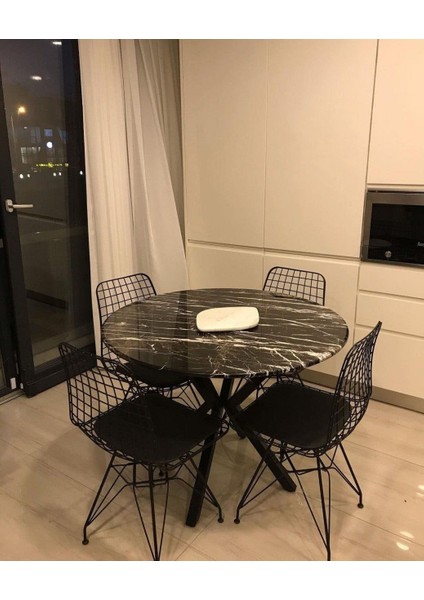 Alanya Siyahı Yemek Masası 100 Çap