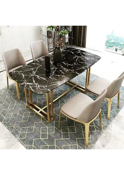 Alanya Siyahı Yemek Masası 140x90