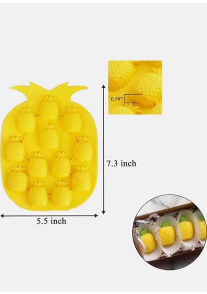 Ananas Şekilli Silikon Buz Kalıbı