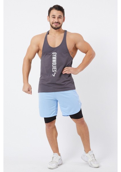 Erkek Spor Atleti Ince Askılı | Füme | Stringer | Workout Tanktop | fiyatları