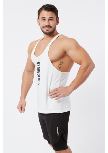 Erkek Spor Atleti Ince Askılı | Krem | Stringer | Workout Tanktop | fırsatları