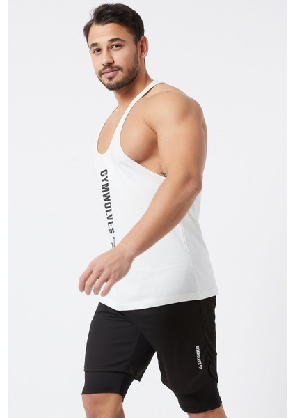 Erkek Spor Atleti Ince Askılı | Krem | Stringer | Workout Tanktop | indirimleri