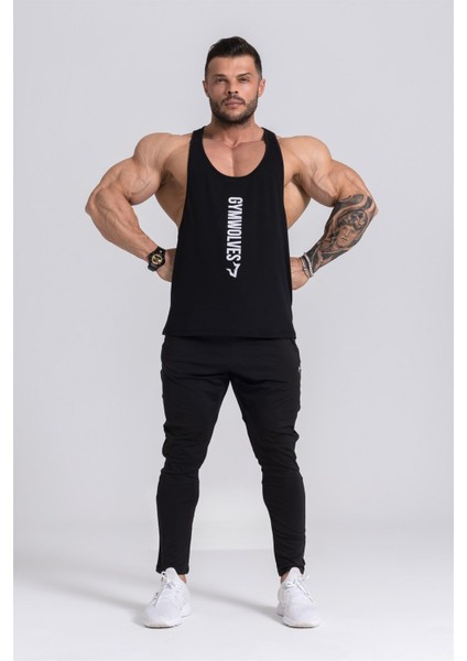 Erkek Spor Atleti Ince Askılı | Siyah | Stringer | Workout Tanktop | modelleri