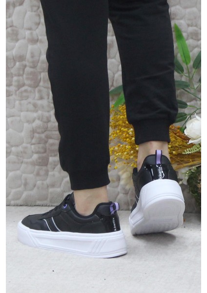 Adexa Pu W Siyah Beyaz Hafif Rahat Orijinal Ürün Sneaker Kadın Ayakkabı