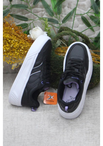 Adexa Pu W Siyah Beyaz Hafif Rahat Orijinal Ürün Sneaker Kadın Ayakkabı