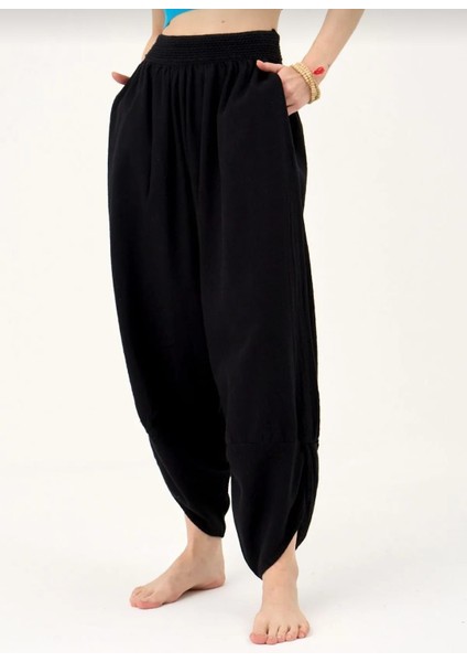 Keten Şalvar Pantolon -Bohem Style- Bej Renk- Rahat Pantolon Şalvar Pamuklu Keten modelleri