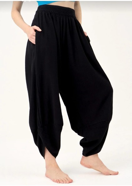 Keten Şalvar Pantolon -Bohem Style- Bej Renk- Rahat Pantolon Şalvar Pamuklu Keten fırsatları