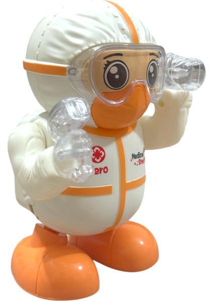 Robot Pilli Işıklı Sesli Müzikli Medical Dancing Robot 18 cm