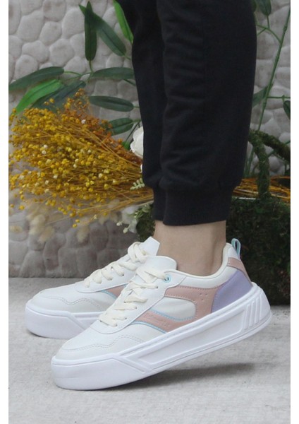 Adexa Pu W Bej Hafif Rahat Orijinal Ürün Sneaker Kadın Ayakkabı
