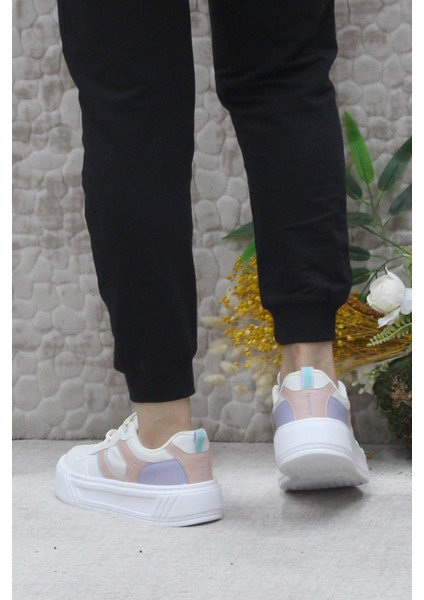 Adexa Pu W Bej Hafif Rahat Orijinal Ürün Sneaker Kadın Ayakkabı