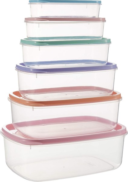 1367-S 6 Parça Dikdörtgen Saklama Set