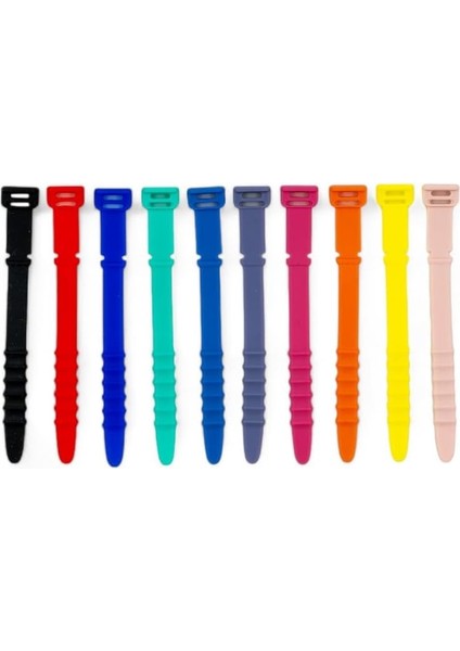 Çok Amaçlı Silikon Düz Kablo Bağı 10'lu Paket