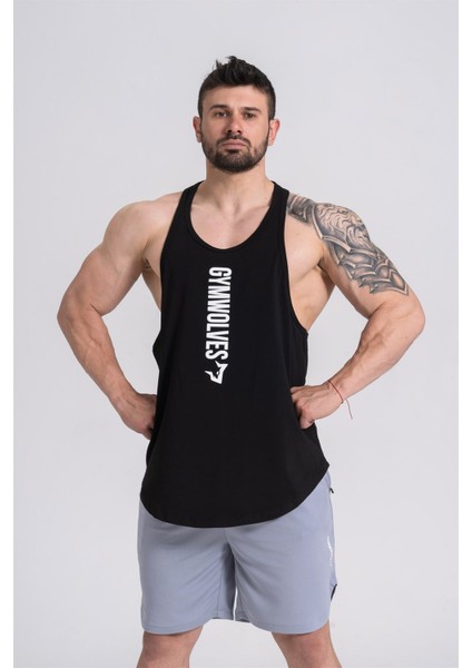 Spor Atleti | Stringer | Workout Tanktop | Siyah | Comfortable Serisi