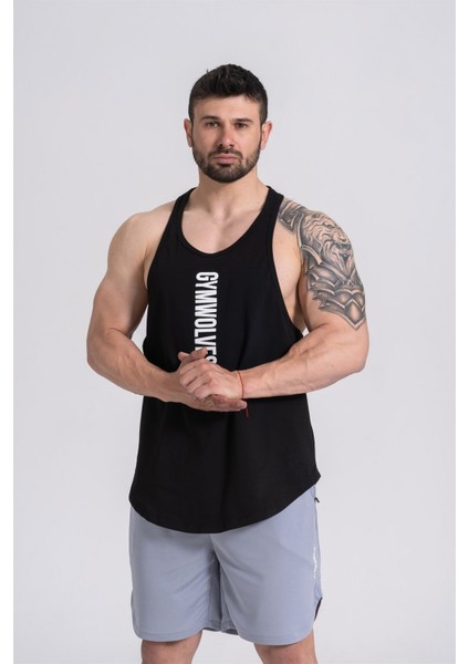 Spor Atleti | Stringer | Workout Tanktop | Siyah | Comfortable Serisi