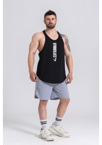 Spor Atleti | Stringer | Workout Tanktop | Siyah | Comfortable Serisi