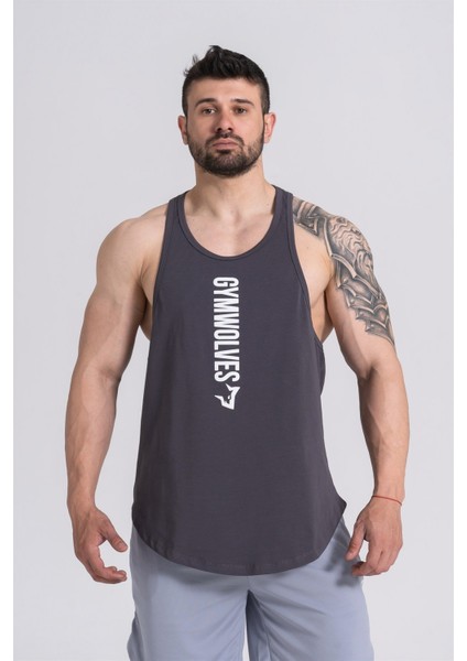 Spor Atleti | Stringer | Workout Tanktop | Füme | Comfortable Serisi