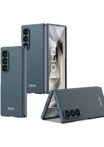 Galaxy Z Fold 6 Kılıf Zore Sert Kıpta Kapak-Mavi