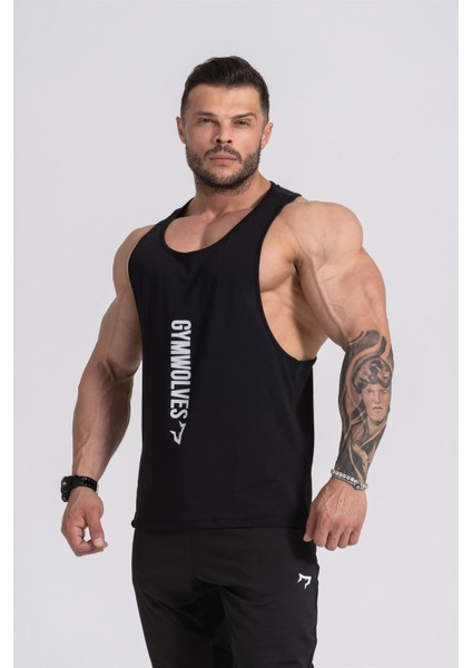 Spor Atleti | Stringer | Workout Tanktop | Siyah | Comfortable Serisi