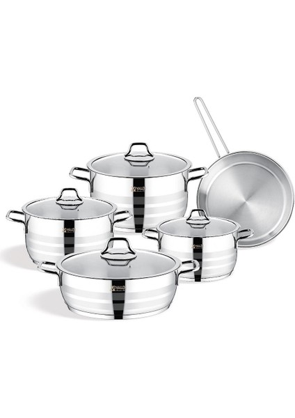 Tencere Tava Seti 9 Parça Aster (16CM-20CM-24-24-24CM ) GORGEL.0982 G317 3170