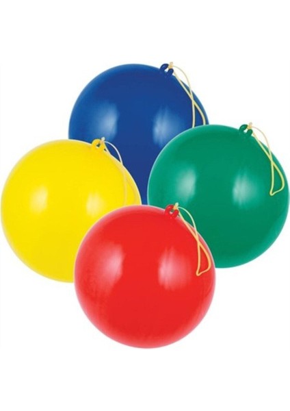 Lastikli Zıpzıp Balon Ipli Punch Panç Büyük Balon 20 Adet