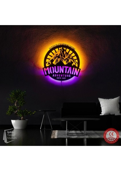 Mountain Adventure Led Işıklı Tablo – Doğanın Enerjisini Evine Getir!