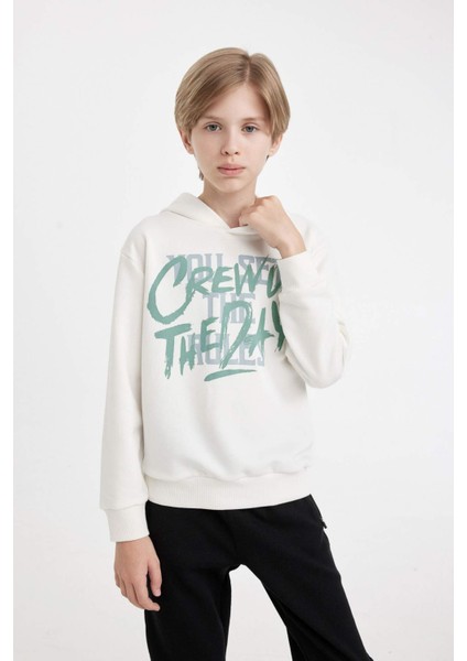 Erkek Çocuk Baskılı Kapüşonlu Sweatshirt C9801A824WN modelleri