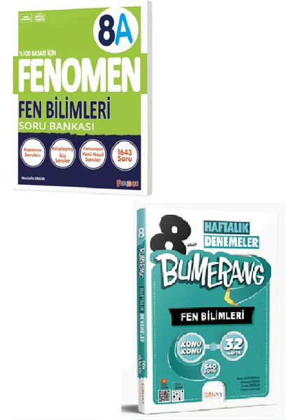 8. Sınıf Fen Bilimleri 32 Hafta Deneme + Fenomen Fen Bilimleri - A