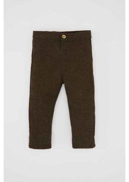 Erkek Bebek 2'li Takım Baskılı Bisiklet Yaka Sweatshirt Üst Beli Lastikli Pantolon Alt D3362A524WN