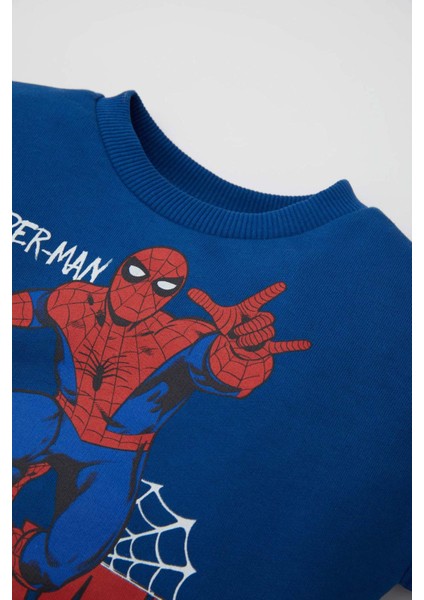 Erkek Bebek Marvel Comics Bisiklet Yaka Sweatshirt Beli Lastikli Jogger Eşofman Altı 2'li Takım D5937A524WN