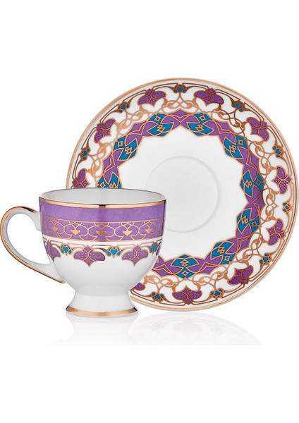 Sultani 110 ml 12 Parça 6 Kişilik Porselen Kahve Fincan Takımı 9-01120042