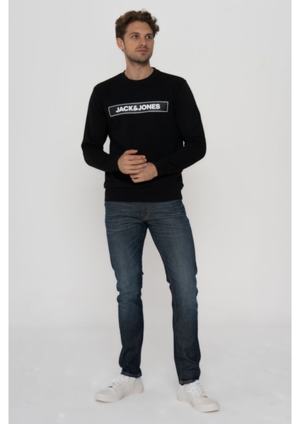 Jack & Jones Erkek Göğüs Logo Baskılı Sweatshirt - Minder