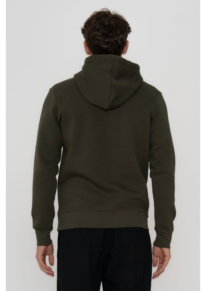 Jack & Jones Erkek Logo Baskılı Kapüşonlu Sweatshirt - Deldrick