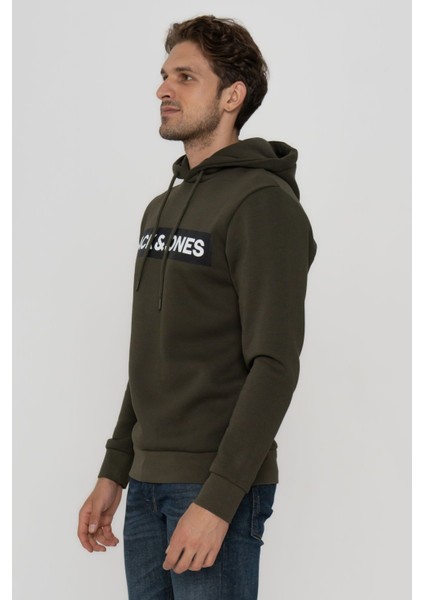 Erkek Logo Baskılı Kapüşonlu Sweatshirt - Minder modelleri