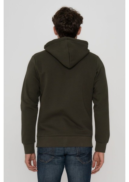 Erkek Logo Baskılı Kapüşonlu Sweatshirt - Minder fırsatları