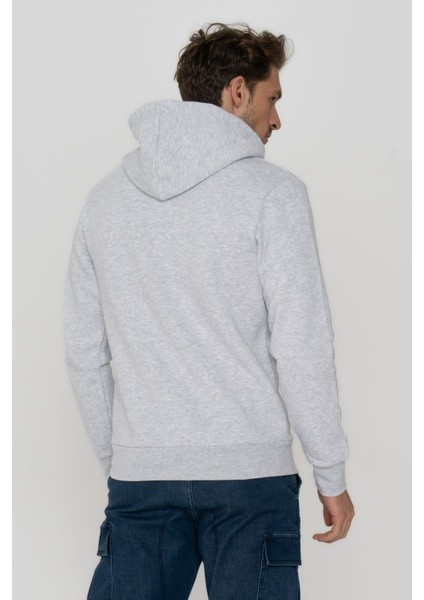 Erkek Kapüşonlu Logo Baskılı Sweatshirt - Mixon modelleri