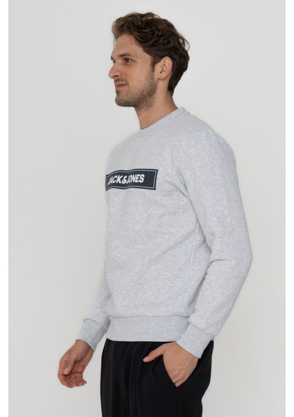 Jack & Jones Erkek Göğüs Logo Baskılı Sweatshirt - Minder