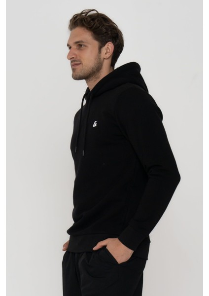 Erkek Kapüşonlu Logo Baskılı Sweatshirt - Island modelleri