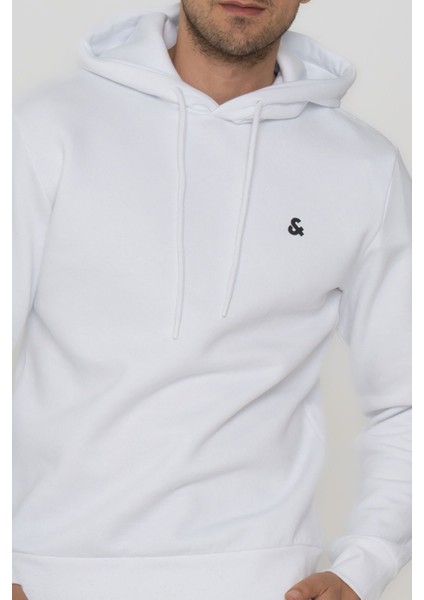 Erkek Kapüşonlu Logo Baskılı Sweatshirt - Island