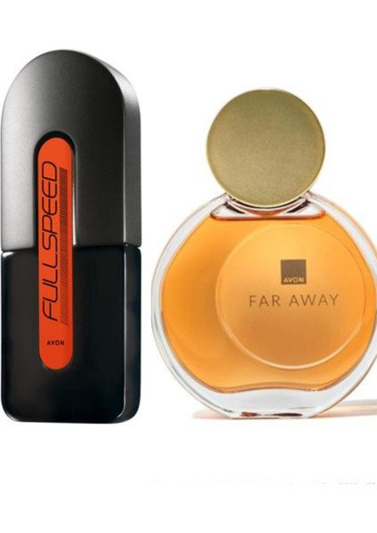 Yeni Tasarım Far Away Kadın Parfüm Edp 50ML + Full Speed Erkek Parfüm Edt 75 ml