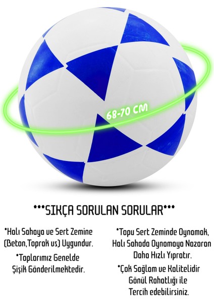 Meka Dayanıklı Kauçuk Futbol Topu Pompalı Set Tek Parça Üretim Soft Karışık Renk 380 Gram 5 Numara