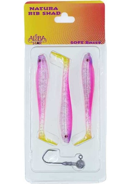 Albastar Natura Rib Shad Sahte Balığı 04-90MM