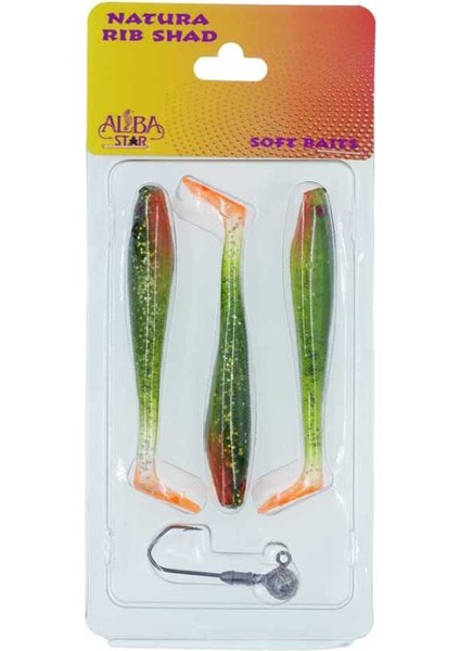 Albastar Natura Rib Shad Sahte Balığı 02-90MM