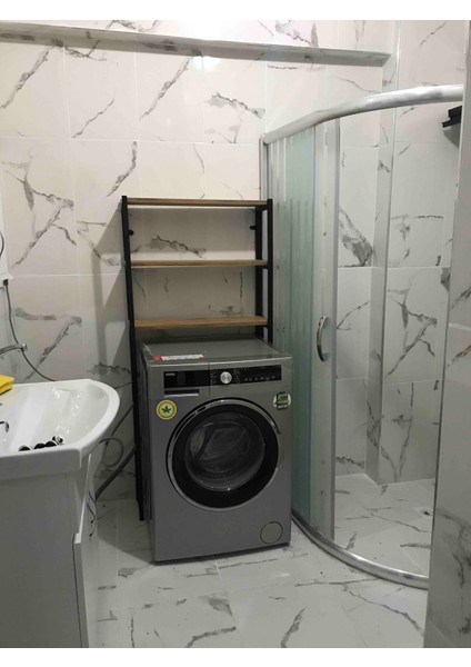 Çamaşır Makinesi ve Klozet Üstü Düzenleyici Raf Banyo Dolabı Rafı Makine Üstü 3 Raflı Banyo Düzenleyici fırsatları