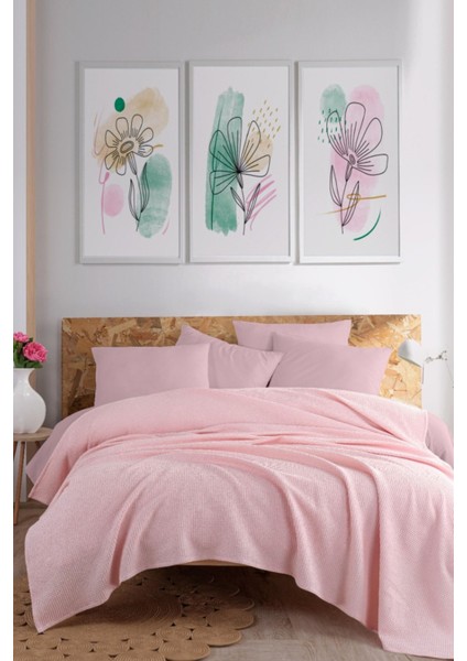 Ecocel Pike Örtü Battal Megaking 260X230CM Karde PudraPembe