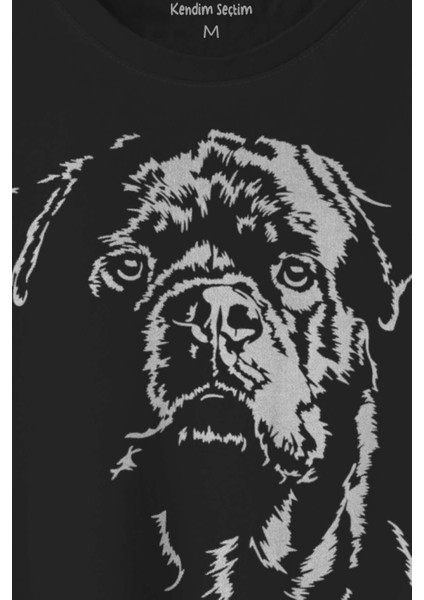 Rottweiler Dog Köpek Baskılı Siyah Tişört fiyatları