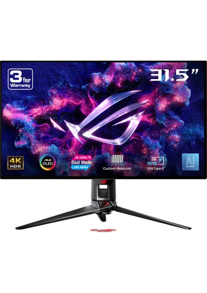 Rog Swıft PG32UCDP 31.5 OLED Dual Mode (4K-240HZ/FHD-480HZ) Gamıng 3840X2160 0.03MS Monitör